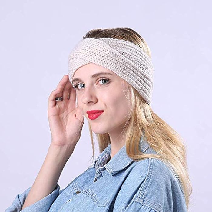DRESHOW 6 Pack Crochet Turban Headband for Women Warm Bulky Crocheted Headwrap - Image 5